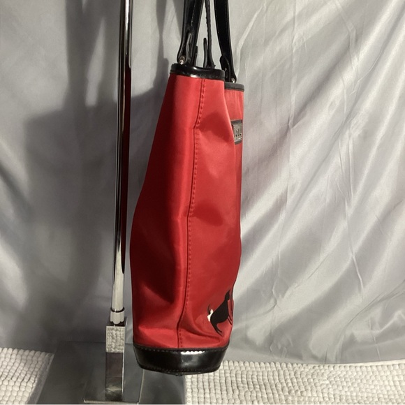 Lulu by Lulu Guinness It’s a Dog’s Life Red & Black Tote Bag - Picture 6 of 14